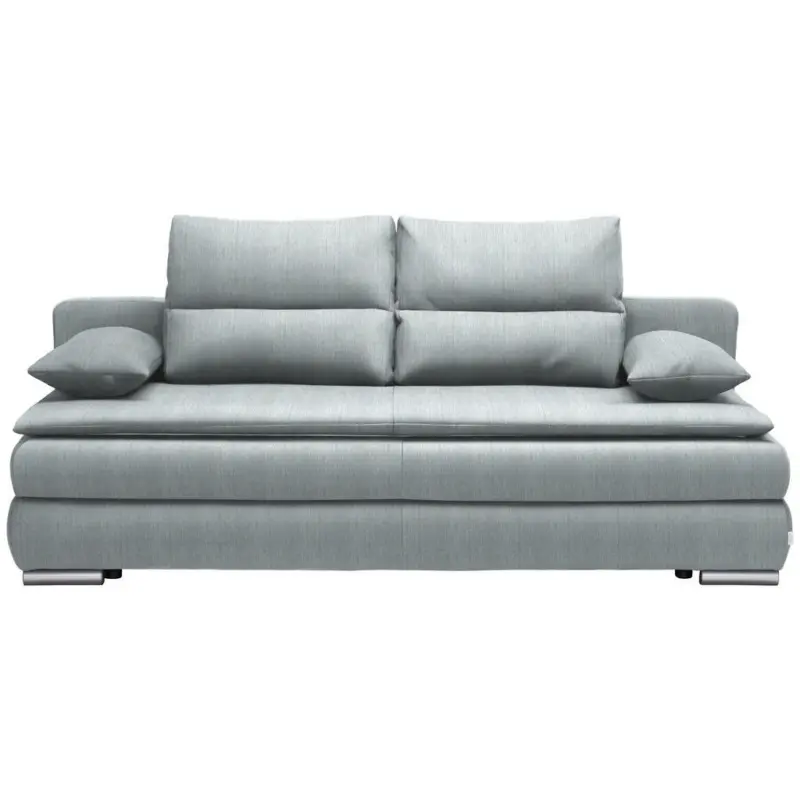 Schlafsofa in Webstoff Hellblau