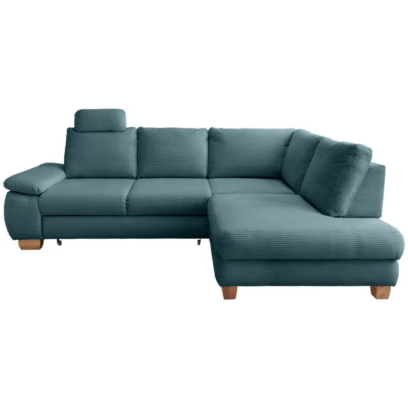 Eckschlafsofa in Cord Petrol