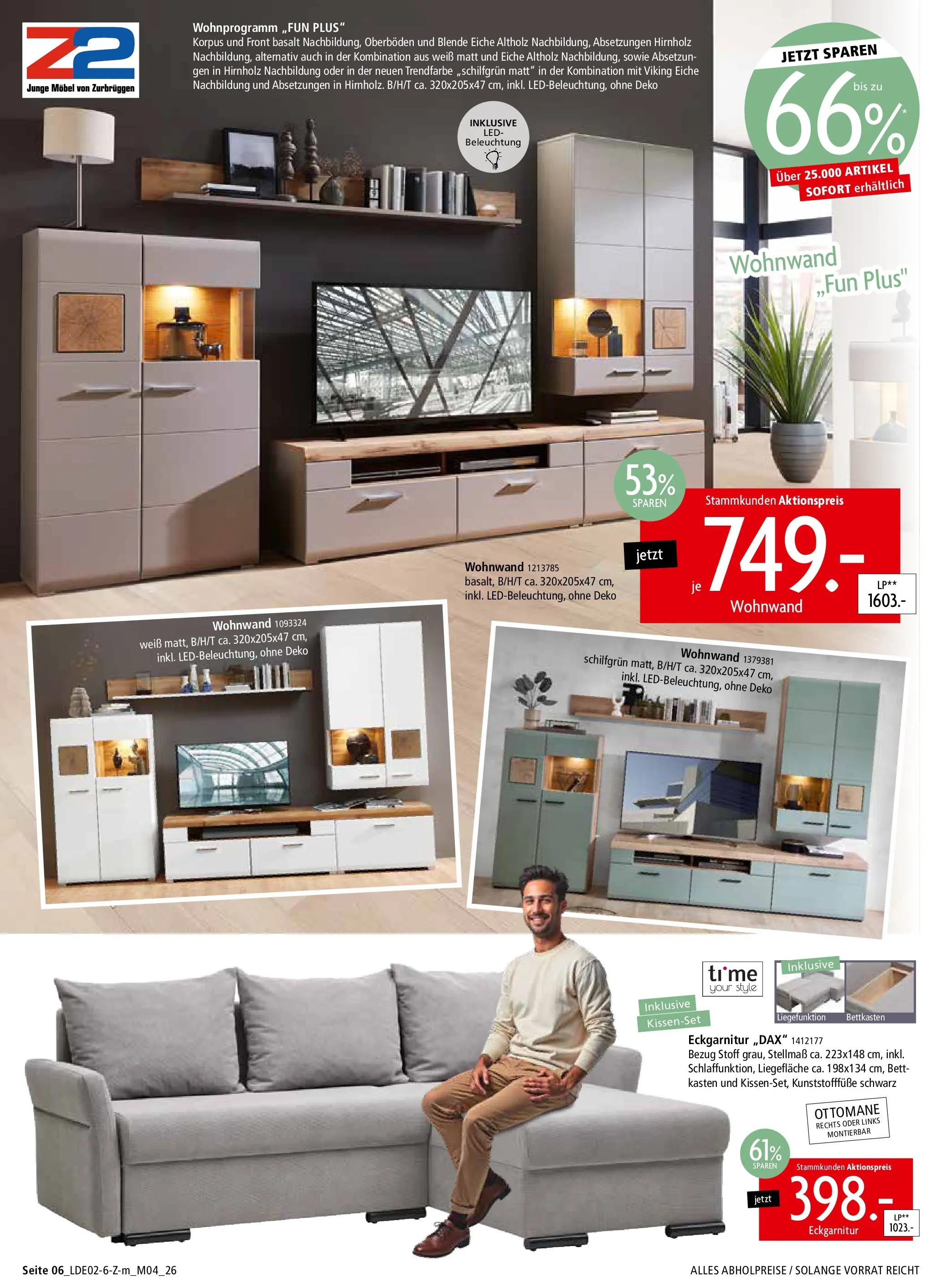 Zurbrüggen Unschlagbar günstig (ab 22.02.2026) zum Blättern | Seite: 6 | Produkte: Wohnwand, Bett