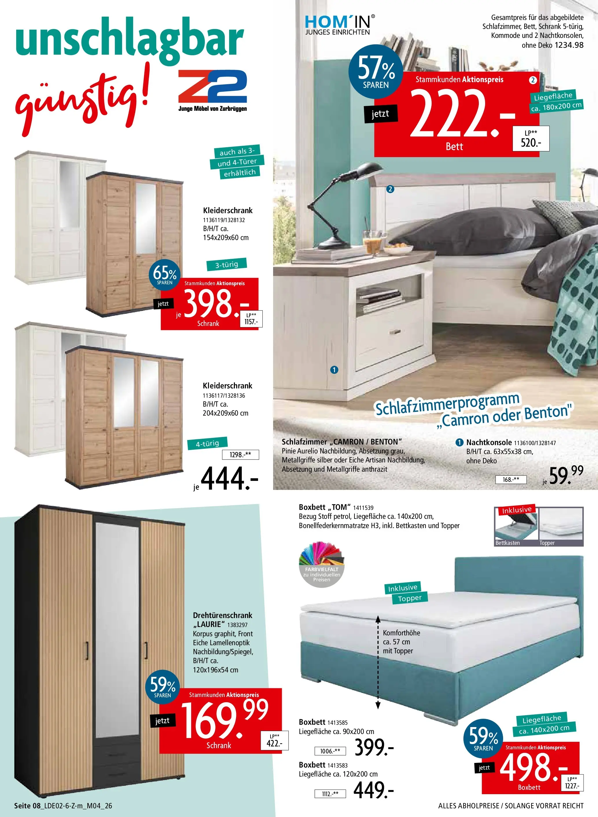 Zurbrüggen Unschlagbar günstig (ab 22.02.2026) zum Blättern | Seite: 12 | Produkte: Kommode, Drehtürenschrank, Topper, Schrank