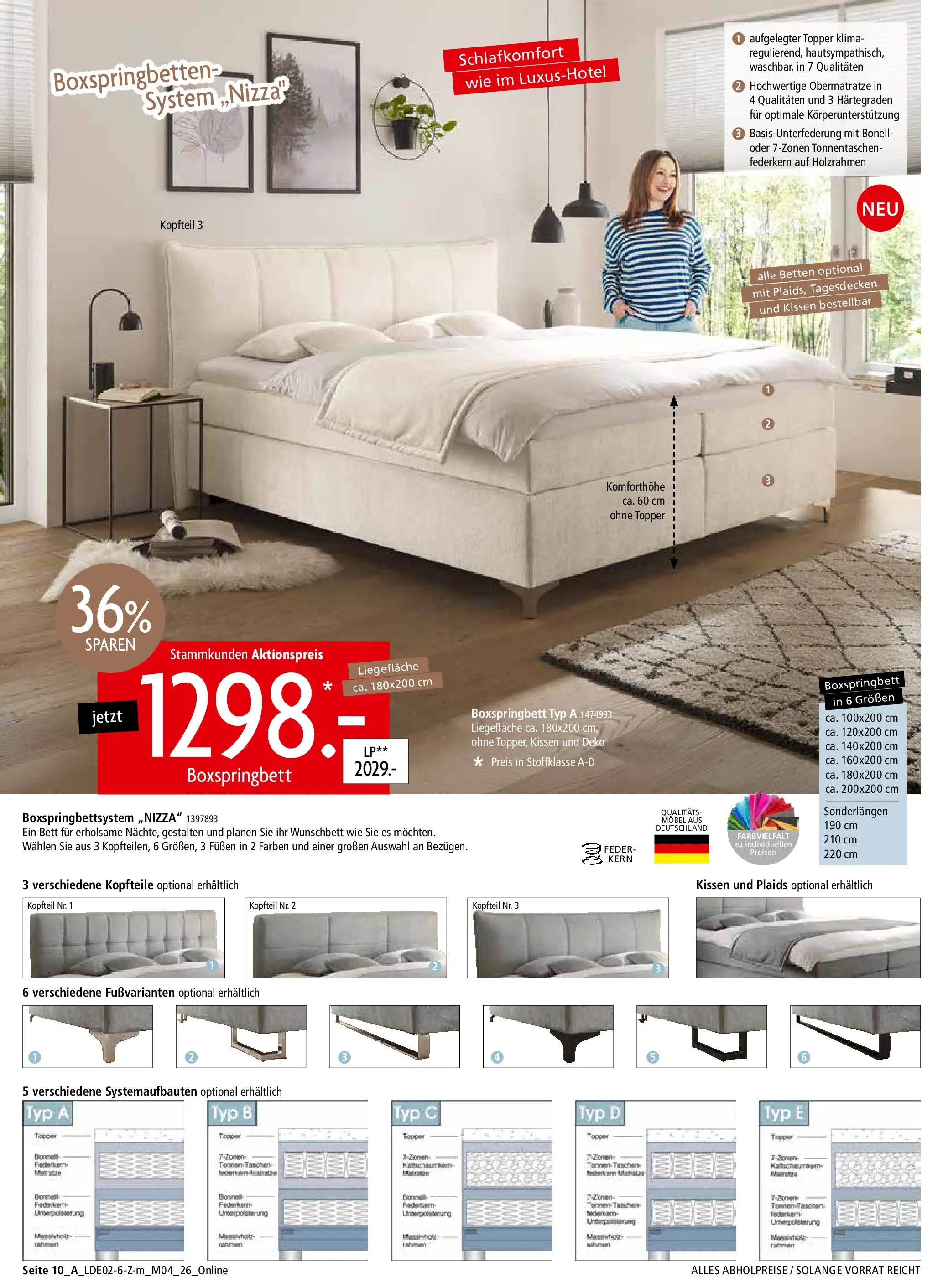 Zurbrüggen Unschlagbar günstig (ab 22.02.2026) zum Blättern | Seite: 16 | Produkte: Bett, Kissen, Boxspringbett, Topper