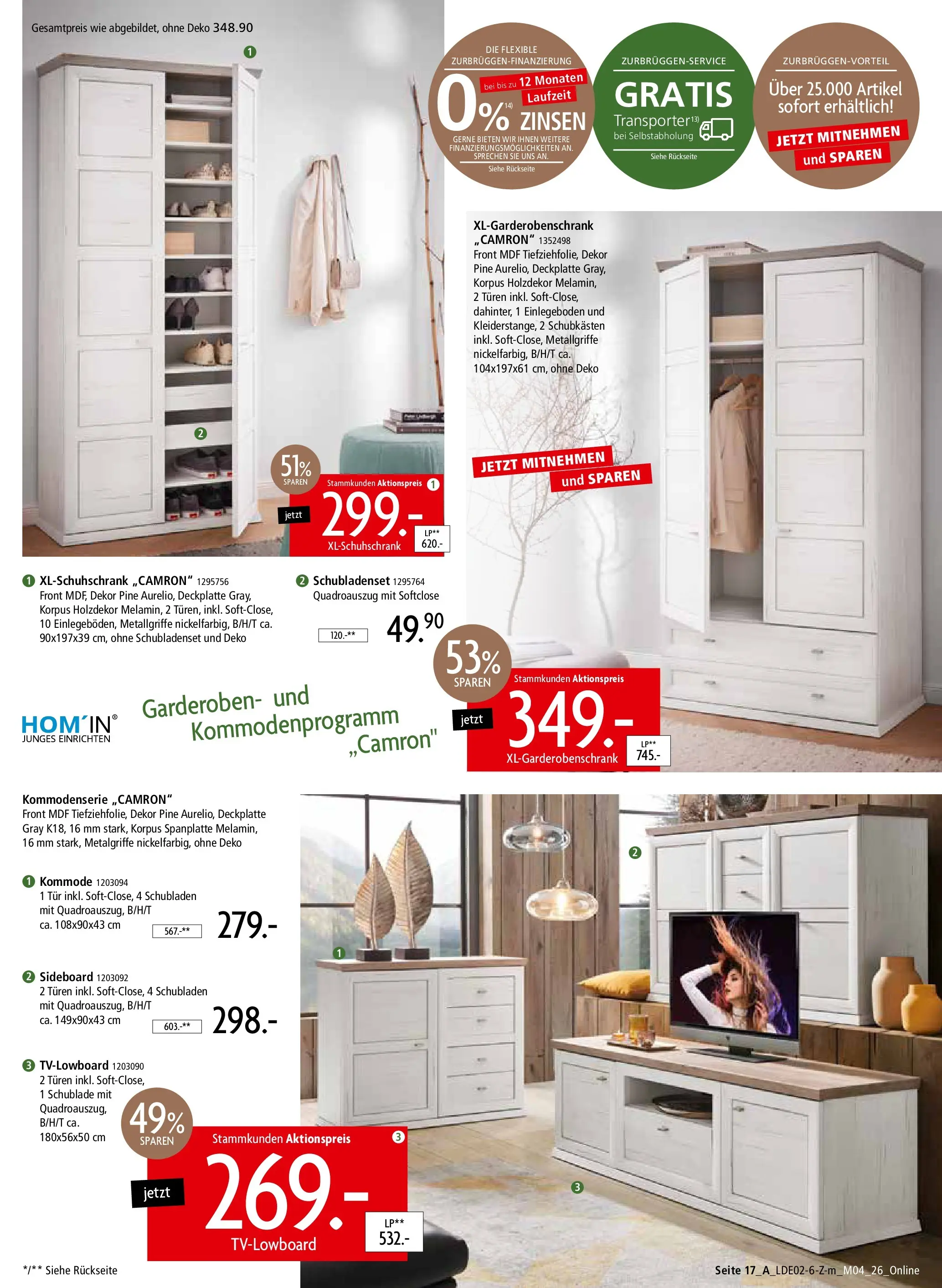 Zurbrüggen Unschlagbar günstig (ab 22.02.2026) zum Blättern | Seite: 25 | Produkte: Sideboard, Kommode, Tür