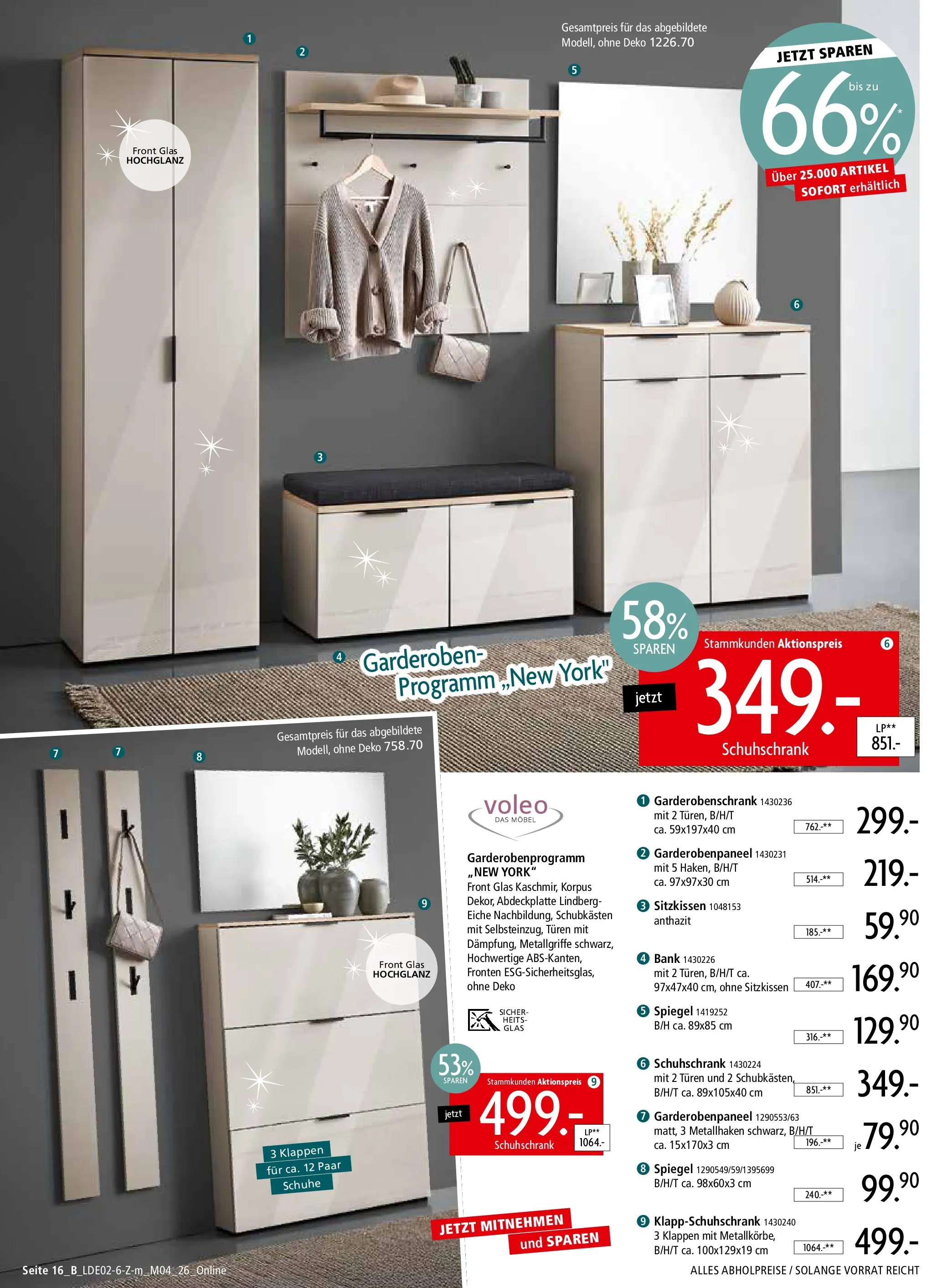 Zurbrüggen Unschlagbar günstig (ab 22.02.2026) zum Blättern | Seite: 26 | Produkte: Spiegel, Garderobenschrank