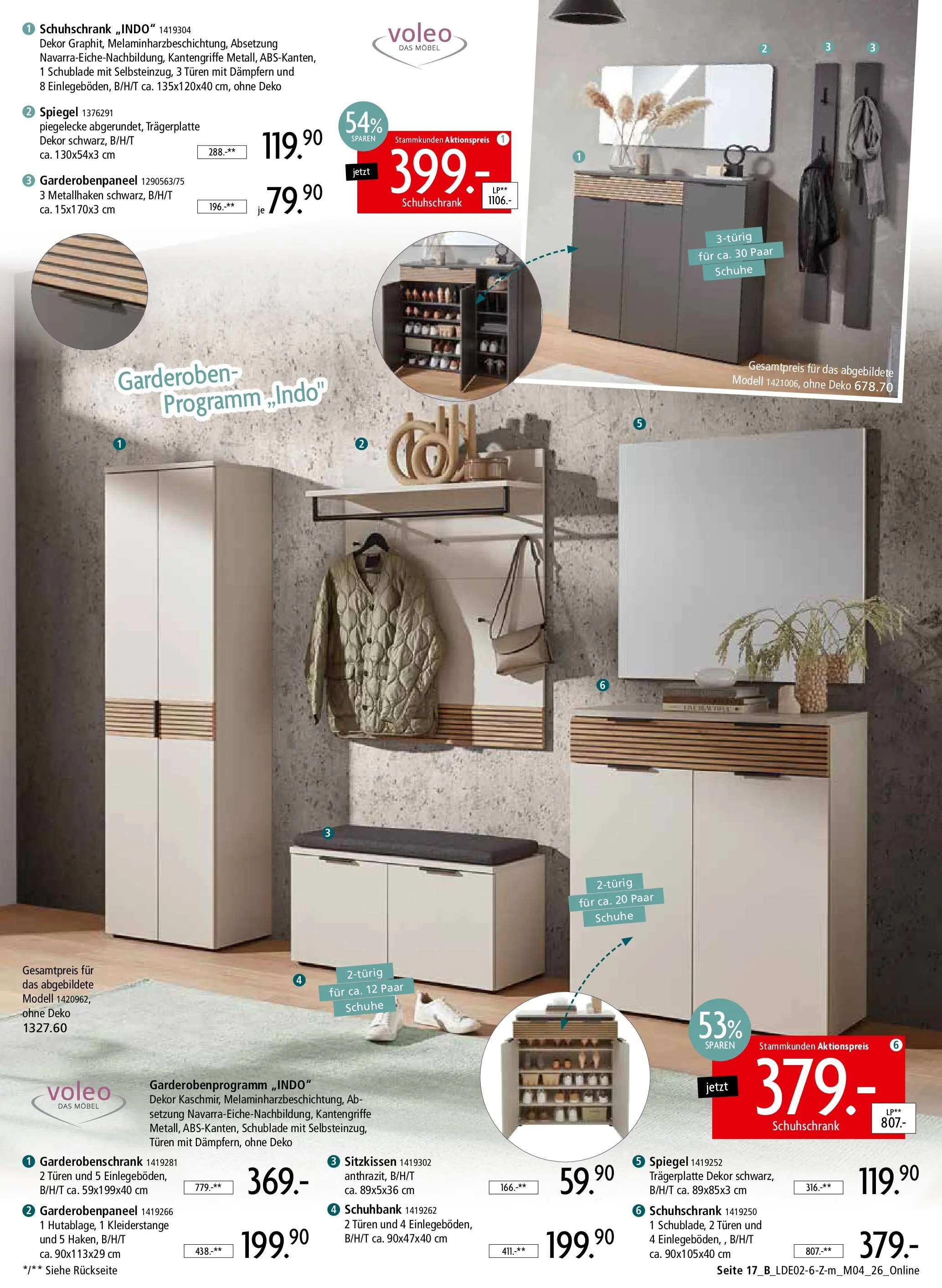 Zurbrüggen Unschlagbar günstig (ab 22.02.2026) zum Blättern | Seite: 27 | Produkte: Spiegel, Garderobenschrank, Schuhbank