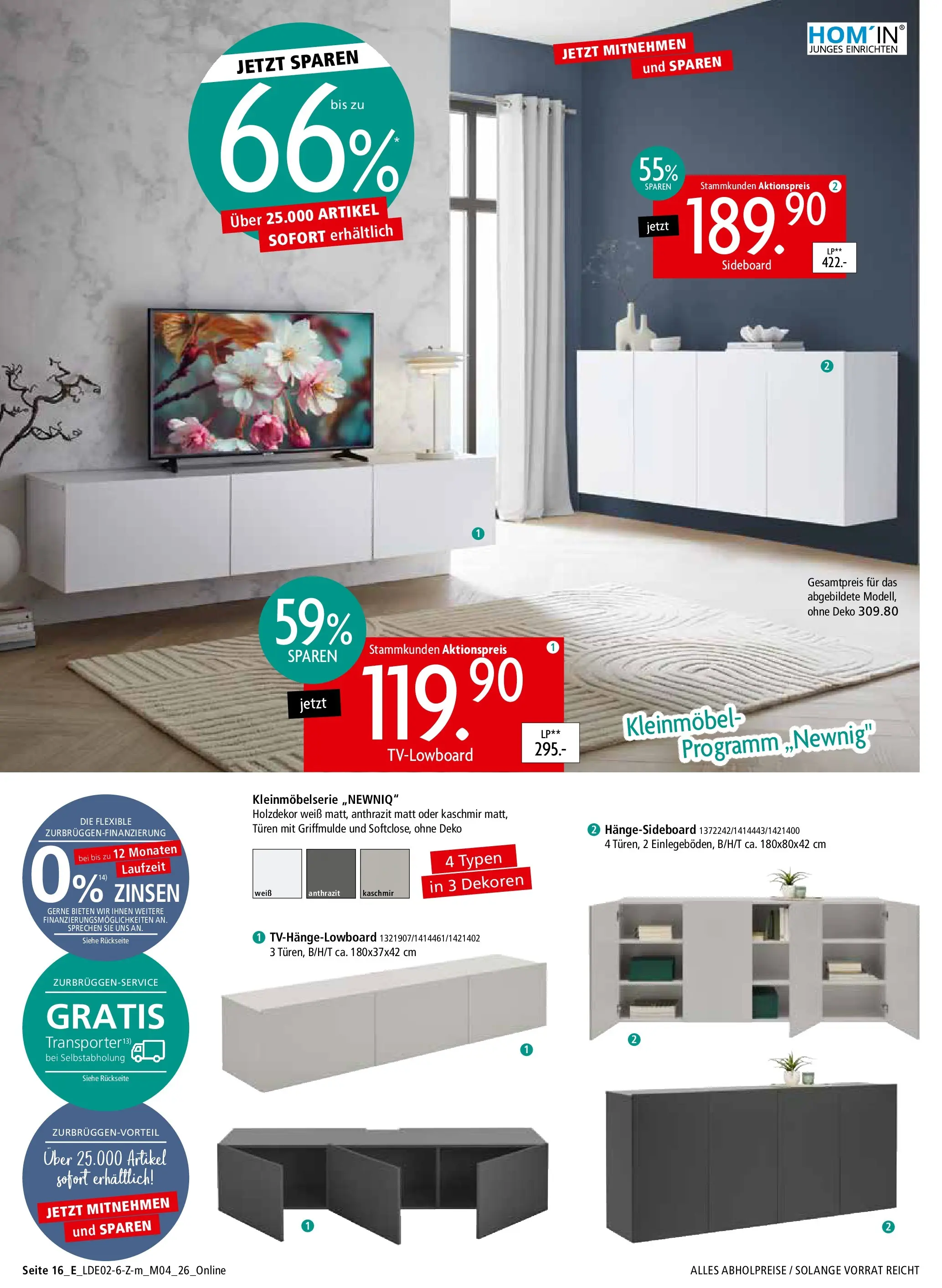 Zurbrüggen Unschlagbar günstig (ab 22.02.2026) zum Blättern | Seite: 32 | Produkte: Sideboard