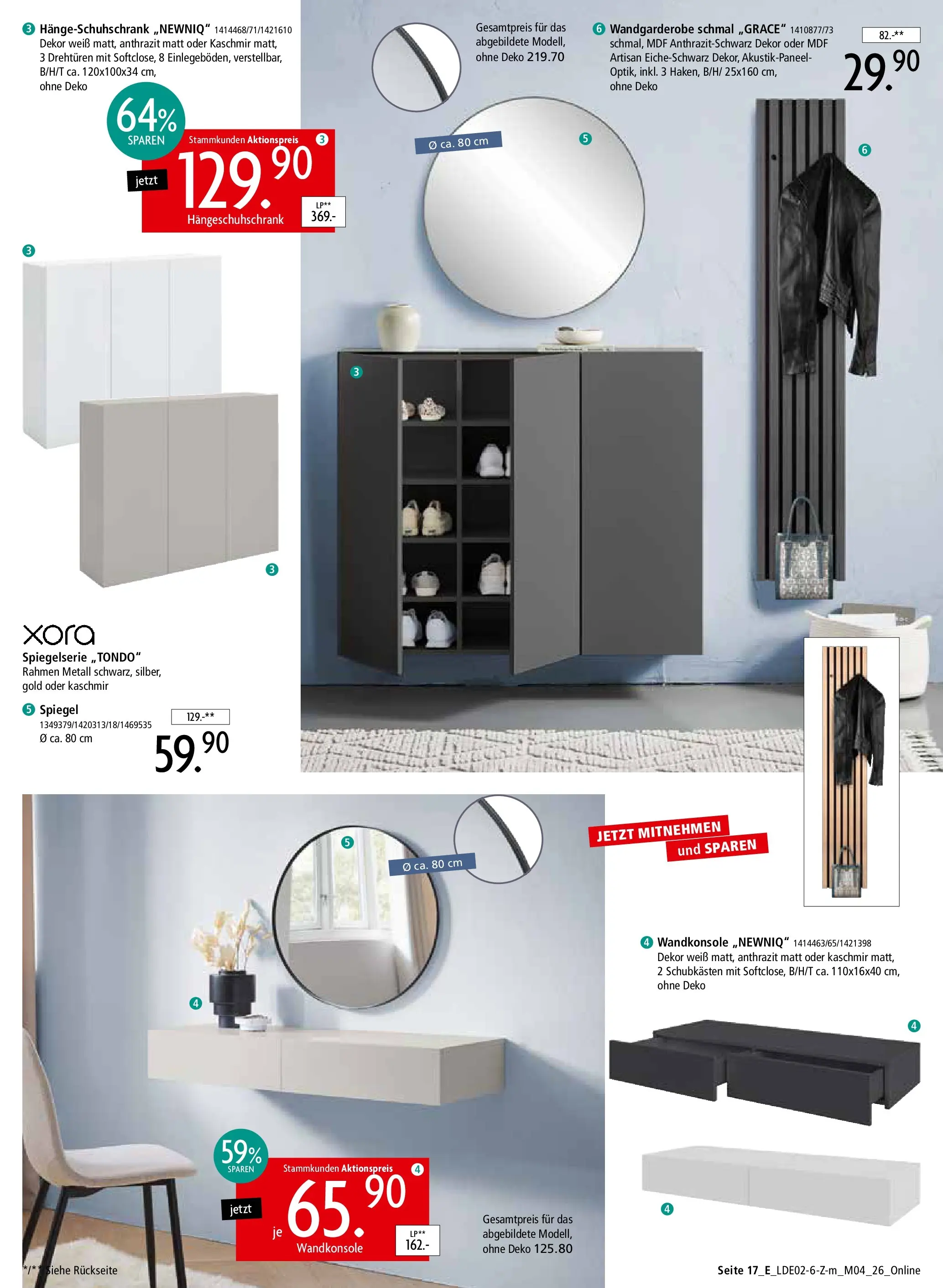 Zurbrüggen Unschlagbar günstig (ab 22.02.2026) zum Blättern | Seite: 33 | Produkte: Spiegel, Wandgarderobe
