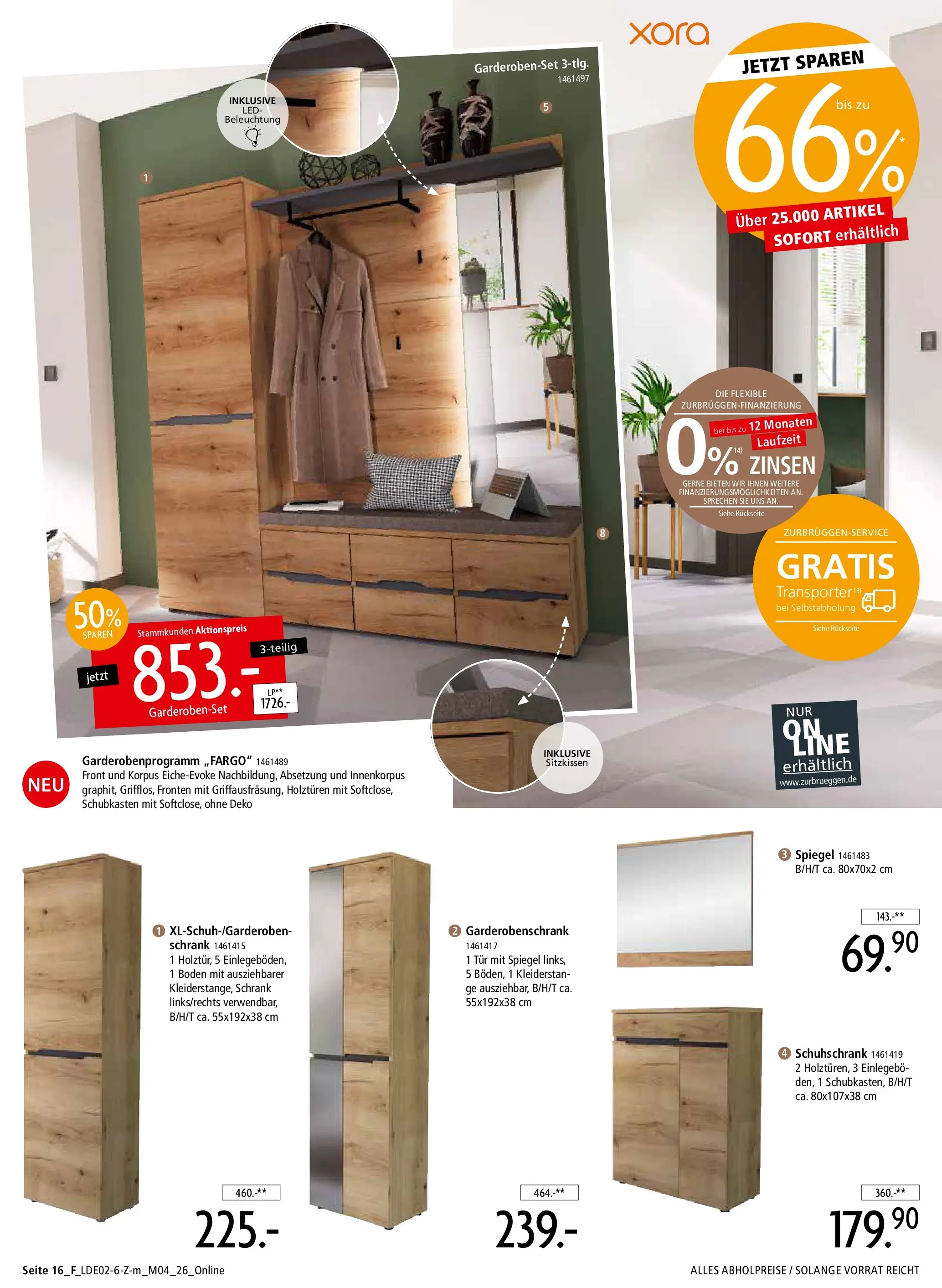 Zurbrüggen Unschlagbar günstig (ab 22.02.2026) zum Blättern | Seite: 34 | Produkte: Schrank, Spiegel, Garderobenset, Garderobenschrank