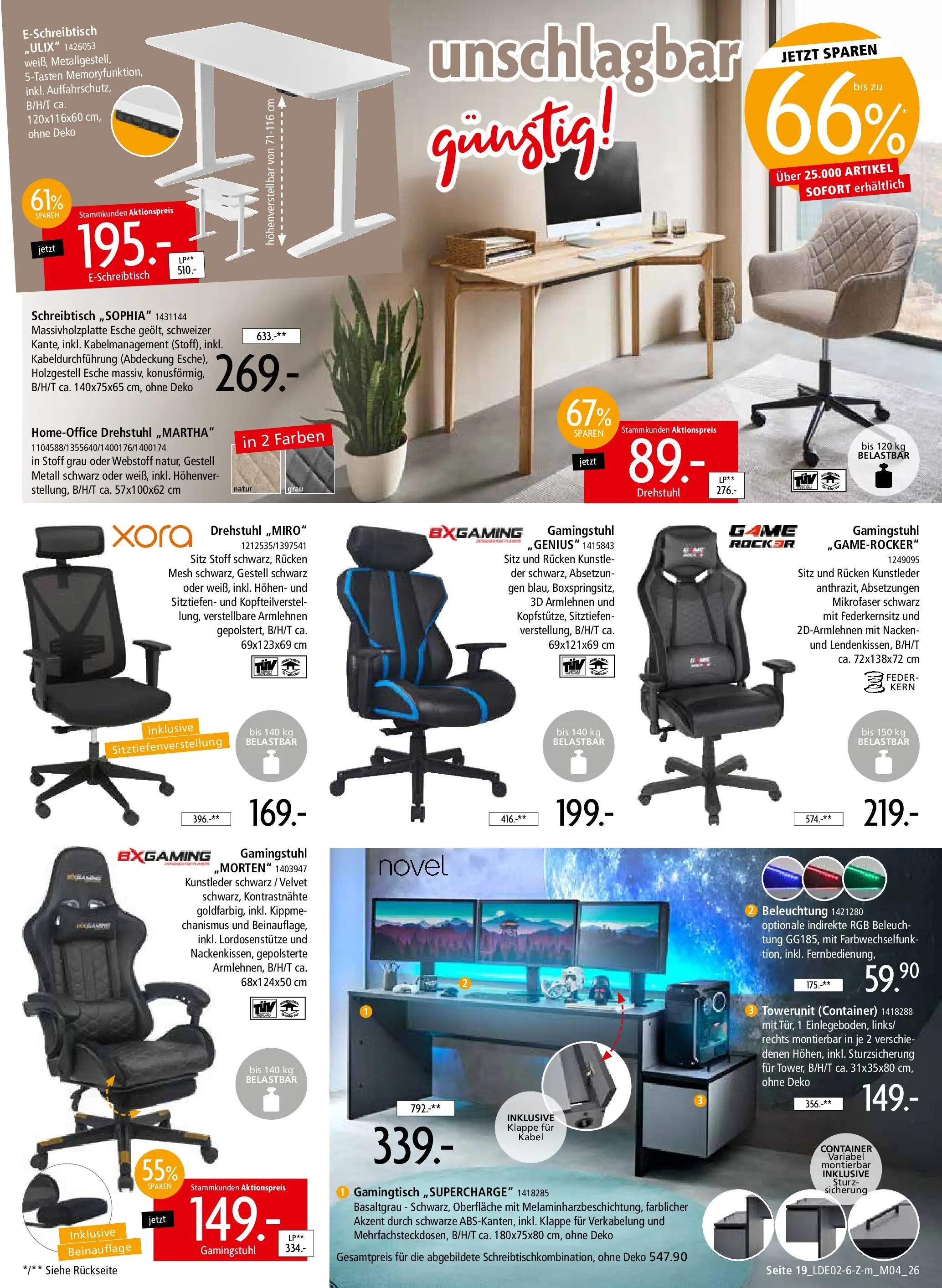 Zurbrüggen Unschlagbar günstig (ab 22.02.2026) zum Blättern | Seite: 39 | Produkte: Kabel, Gamingstuhl