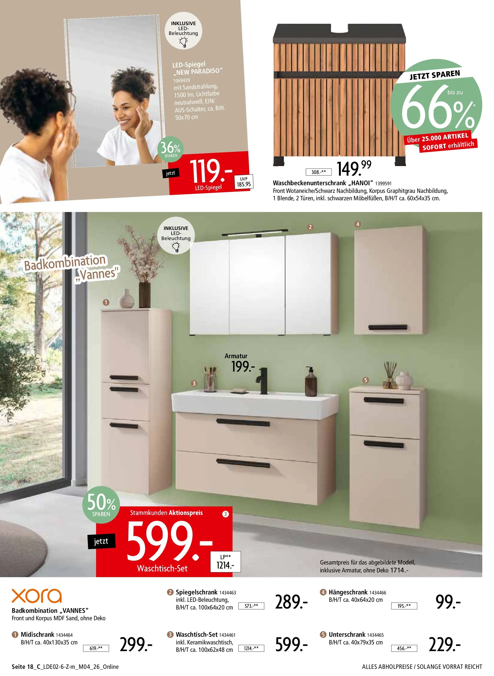 Zurbrüggen Unschlagbar günstig (ab 22.02.2026) zum Blättern | Seite: 44 | Produkte: Armatur, Spiegelschrank, Hängeschrank, Unterschrank