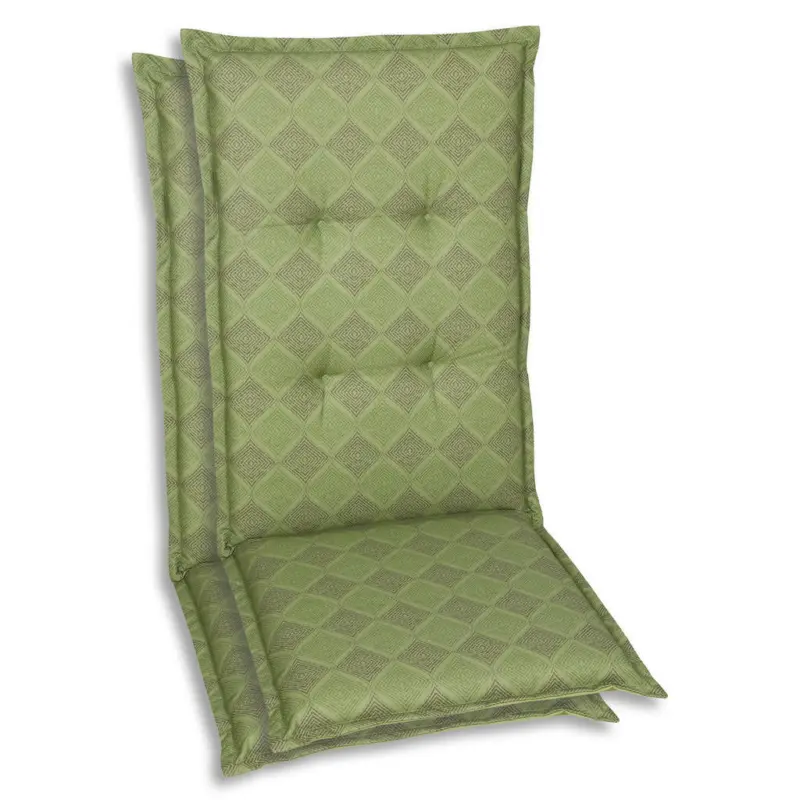 Sesselauflagenset in Gr&uuml;n Raute