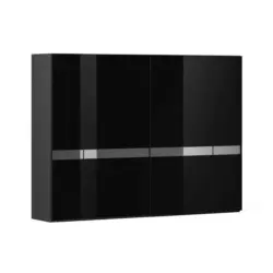 Schwebet&uuml;renschrank in Anthrazit, Schwarz