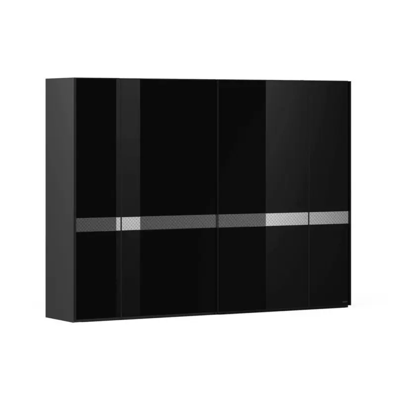 Schwebet&uuml;renschrank in Anthrazit, Schwarz