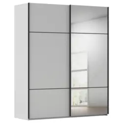 Schwebet&uuml;renschrank in Grau