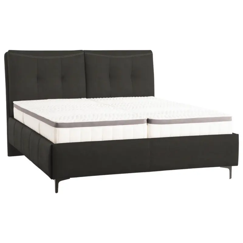 Polsterbett Matratze, Lattenrost, Topper Anthrazit 180/200 cm