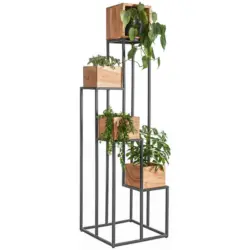 Blumenst&auml;nder in Holz, Metall 42,5/42,5/150 cm