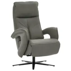 Relaxsessel in Leder Grau