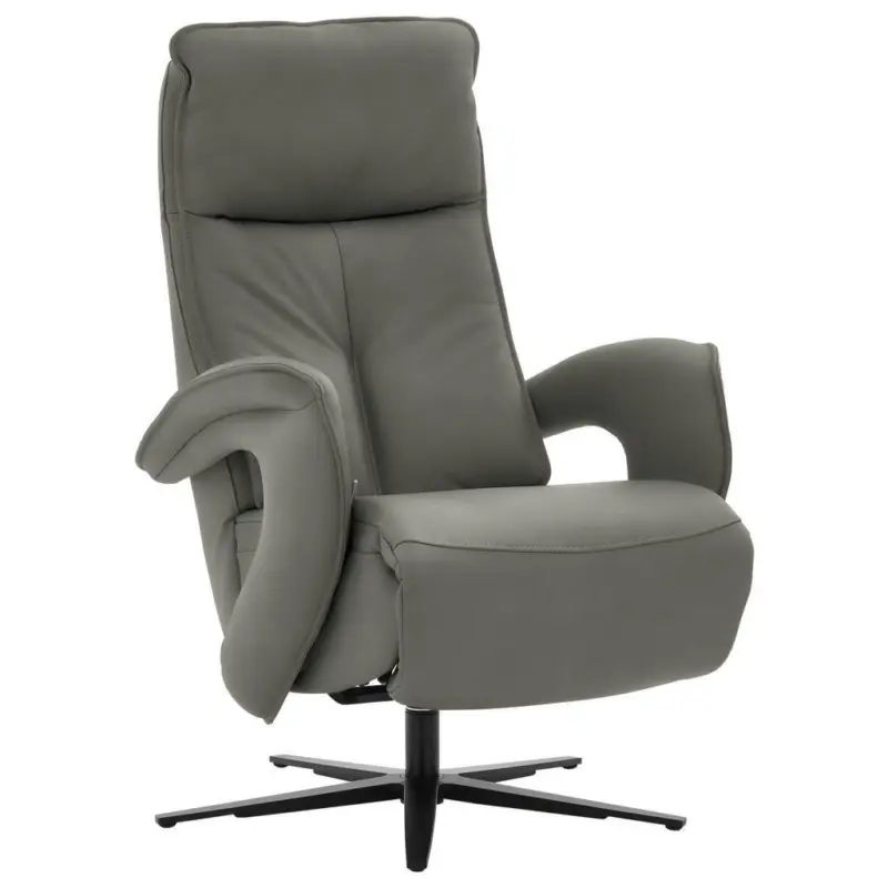 Relaxsessel in Leder Grau