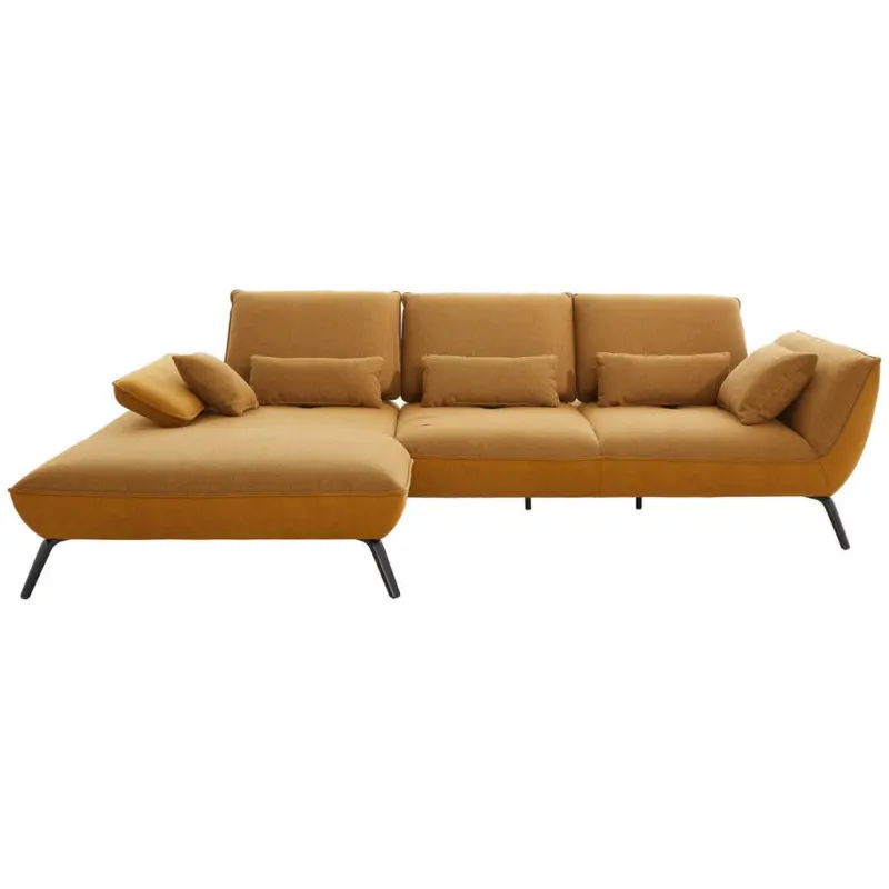 Ecksofa in Flachgewebe Orange 191/301 cm