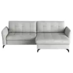 XXXLutz Lauterach - Ihr M&ouml;belhaus bei Bregenz Ecksofa in Flachgewebe, Leinenoptik Silberfarben 242/170 cm