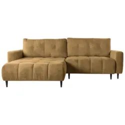 Ecksofa in Chenille Honig