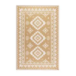 Outdoorteppich 200/290 cm Gemini Wei&szlig;, Honig