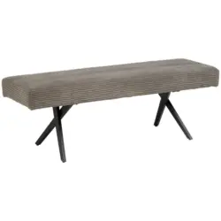 Sitzbank in Metall, Textil Grau