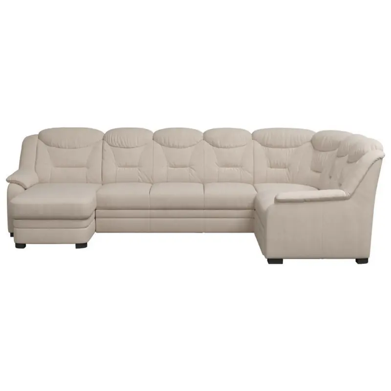 Wohnlandschaft in Chenille Beige