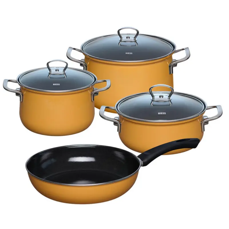 Kochtopfset Orange 4-teilig