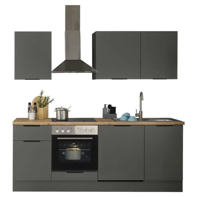 K&uuml;chenleerblock in Graphitfarben