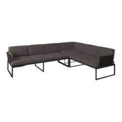 Loungegarnitur 3-teilig 280/217 cm Edelstahl