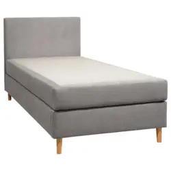 Boxbett 90/200 cm in Hellgrau