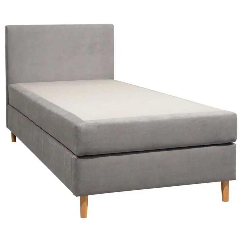 Boxbett 90/200 cm in Hellgrau