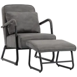 Relaxsesselset in Textil Grau