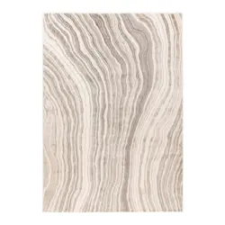 Flachwebeteppich 200/290 cm Silberfarben, Beige
