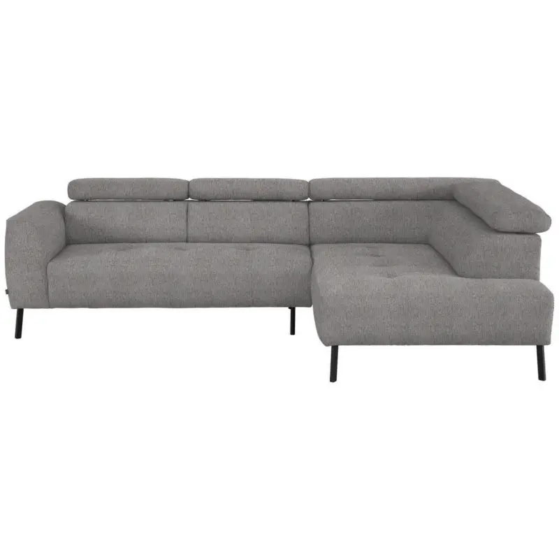 Ecksofa in Webstoff Taupe 280/205 cm