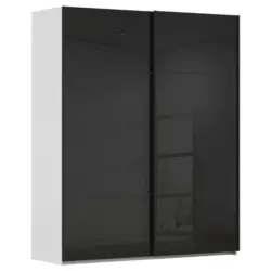 Schwebet&uuml;renschrank in Grau, Schwarz