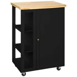 K&uuml;cheninsel in Naturfarben, Schwarz