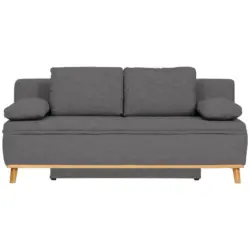 Schlafsofa in Webstoff Dunkelgrau