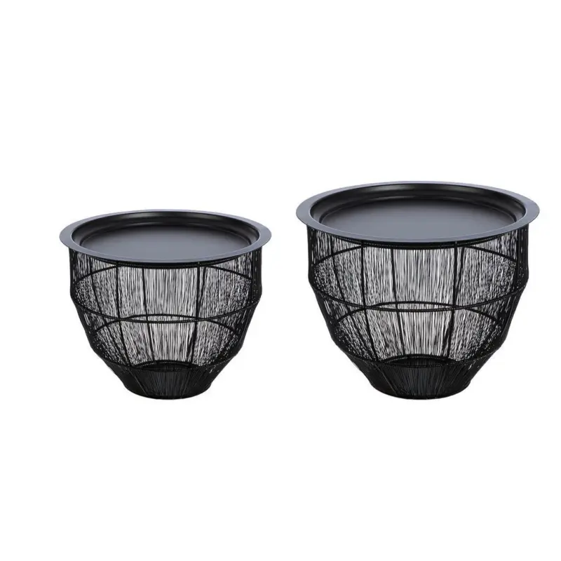 Beistelltischset in Metall