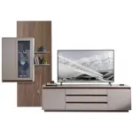 XXXLutz Lauterach - Ihr M&ouml;belhaus bei Bregenz Wohnwand in Nussbaumfarben, Kaschmir 320/232/45 cm