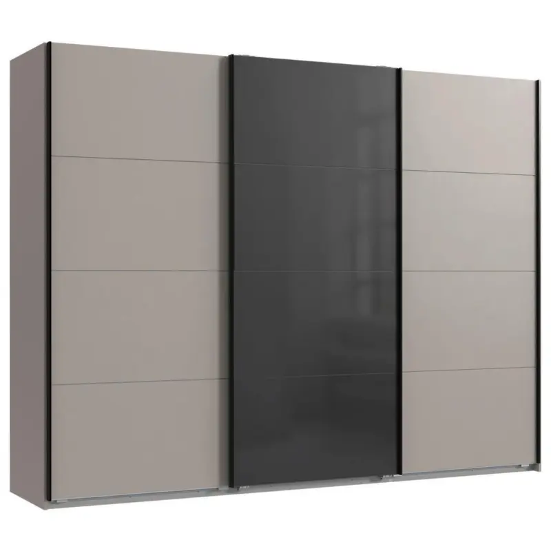 Schwebet&uuml;renschrank in Graphitfarben, Schwarz, Sahara