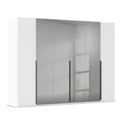 Dreht&uuml;renschrank in Grau, Wei&szlig;