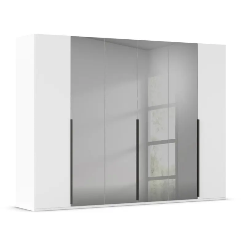 Dreht&uuml;renschrank in Grau, Wei&szlig;