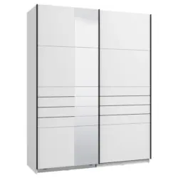 Schwebet&uuml;renschrank in Wei&szlig;