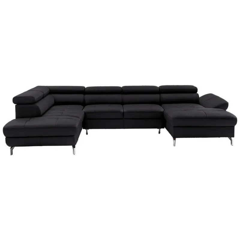 Wohnlandschaft in Echtleder Dunkelbraun