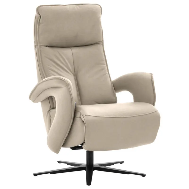 Relaxsessel in Leder Ecru
