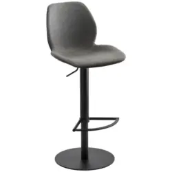Barhocker in Anthrazit, Schwarz