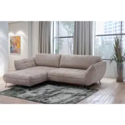 Ecksofa Samoa in Struktur Hellbraun 187/282 cm