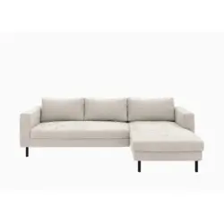 Ecksofa in Cord Creme 232/161 cm