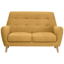 2-Sitzer-Sofa in Webstoff Gelb